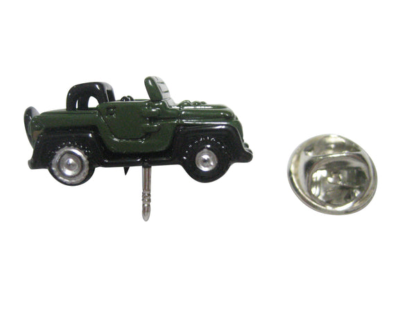 Green Toned Jeep Car Lapel Pin
