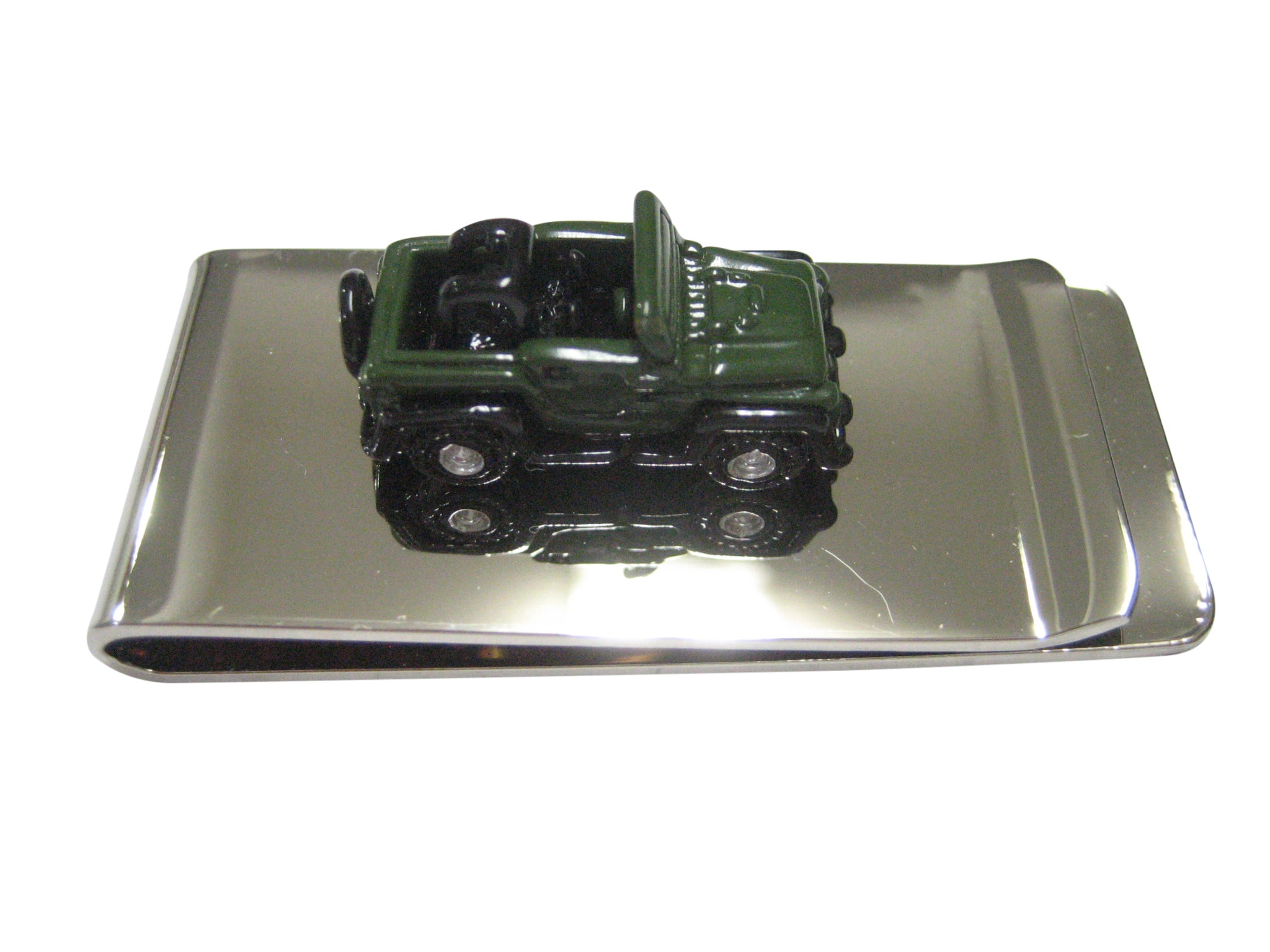 Green Toned Jeep Car Money Clip