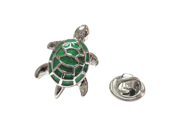 Metallic Green Turtle Tortoise Lapel Pin