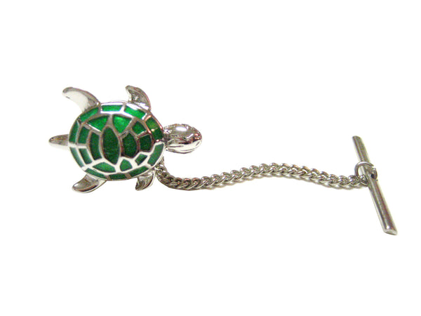 Metallic Green Turtle Tortoise Tie Tack