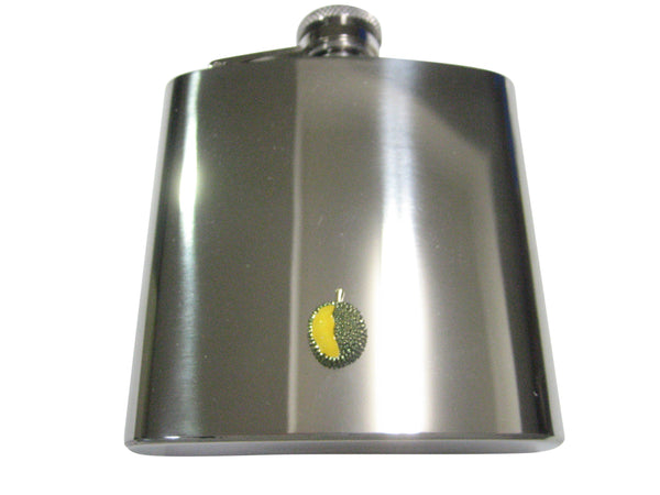 Green and Yellow Toned Durian Fruit 6oz Flask