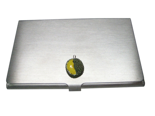 Green and Yellow Toned Durian Fruit Business Card Holder