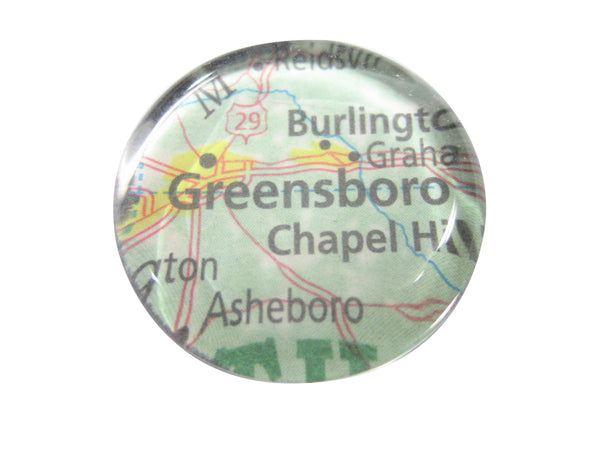 Greensboro North Carolina Map Pendant Magnet