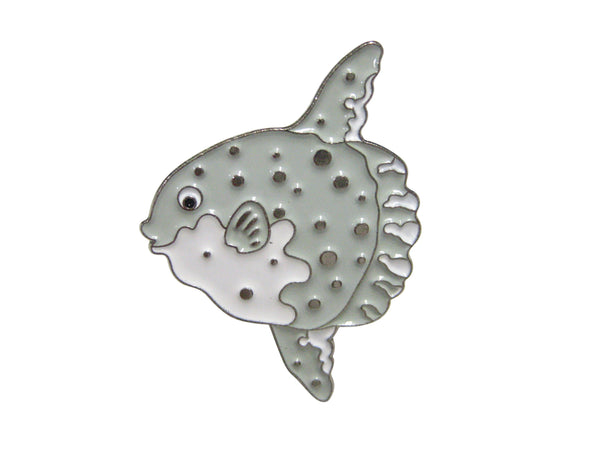 Grey Toned Ocean Sunfish Mola Bony Fish Adjustable Size Fashion Ring