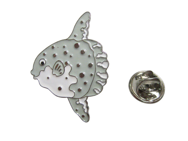 Grey Toned Ocean Sunfish Mola Bony Fish Lapel Pin