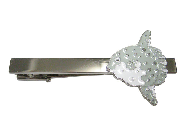 Grey Toned Ocean Sunfish Mola Bony Fish Tie Clip