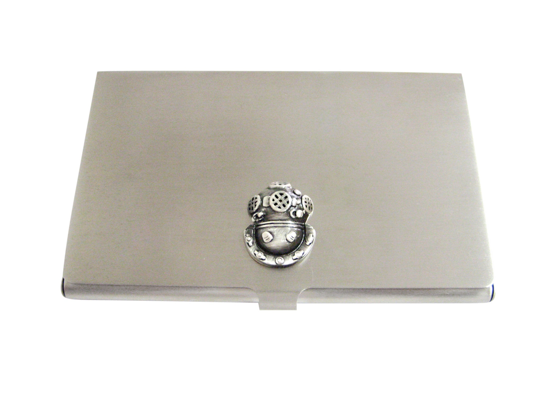Grey Toned Divers Helmet Business Card Holder