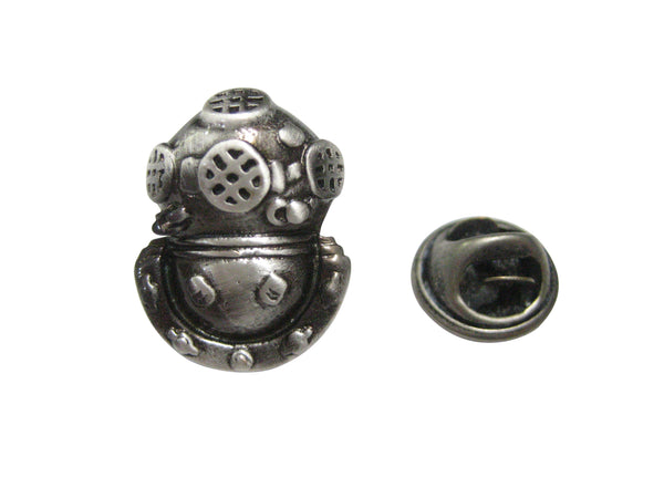 Grey Toned Divers Helmet Lapel Pin