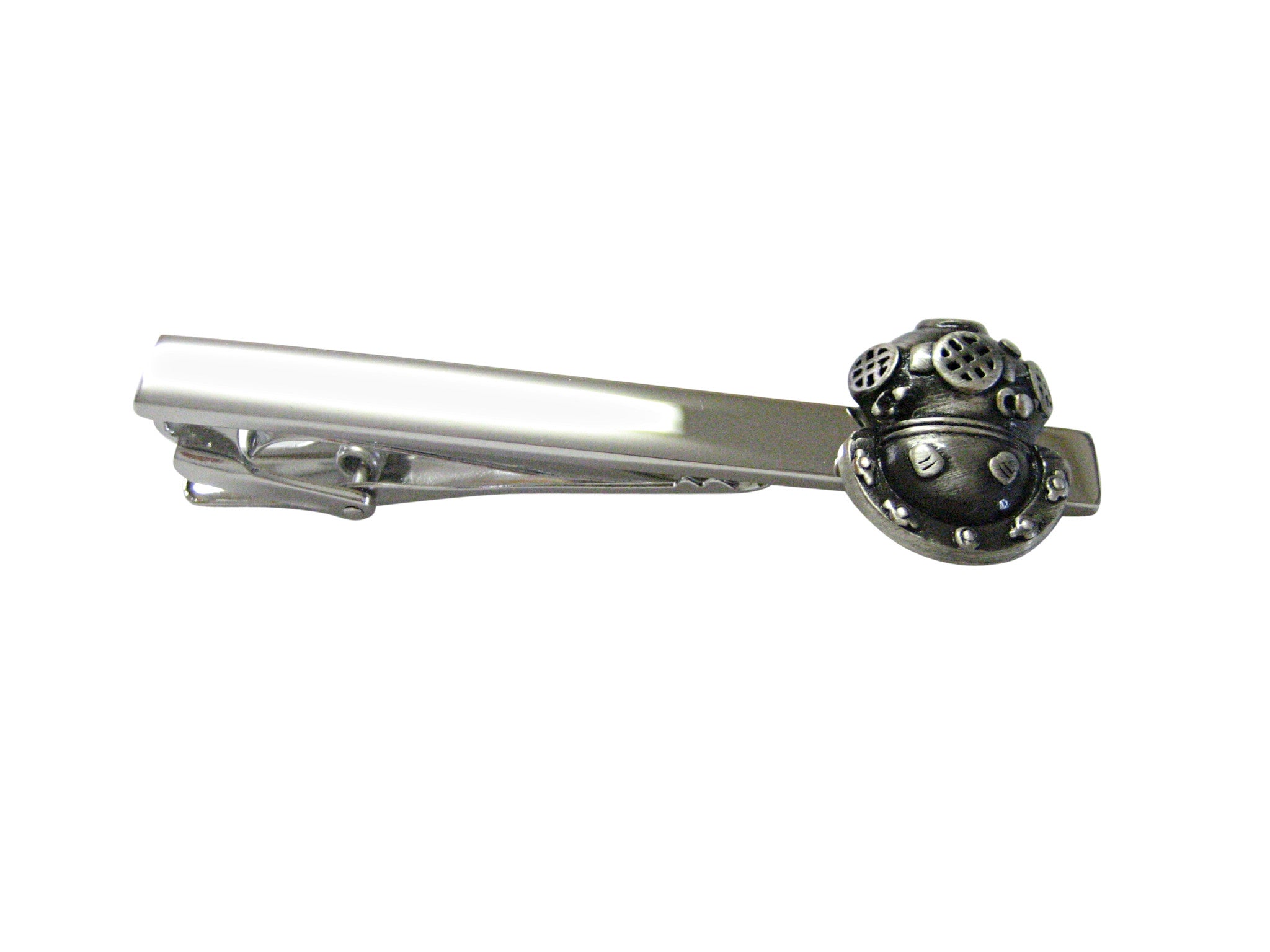 Grey Toned Divers Helmet Square Tie Clip