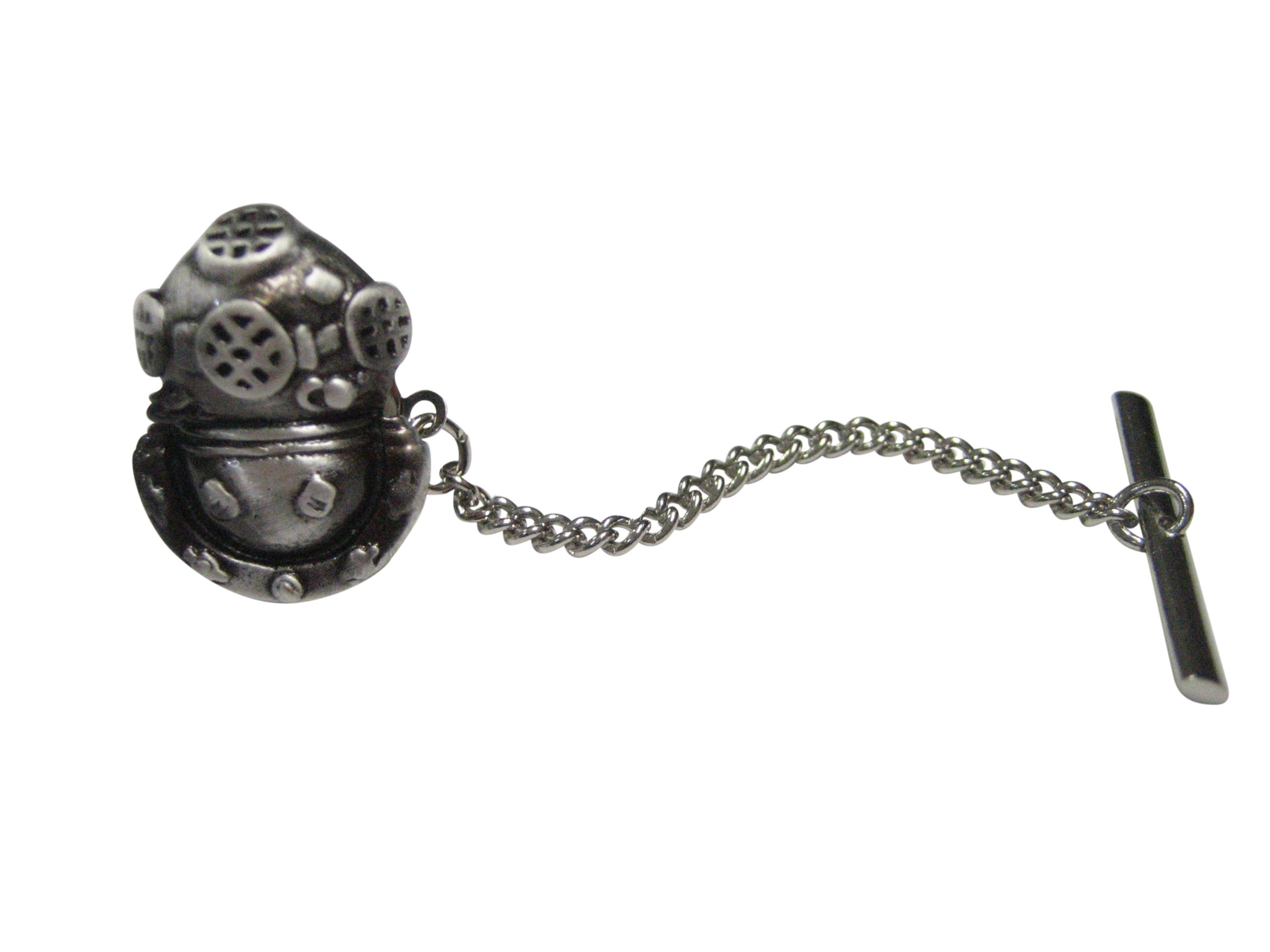 Grey Toned Divers Helmet Tie Tack