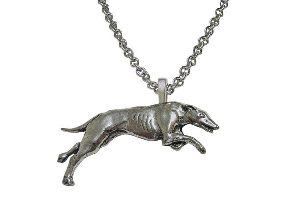 Greyhound Dog Pendant Necklace