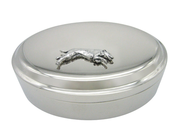 Greyhound Dog Pendant Oval Trinket Jewelry Box