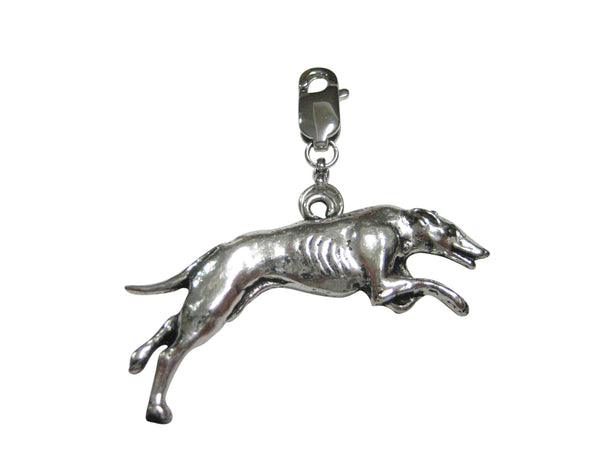 Greyhound Dog Pendant Zipper Pull Charm