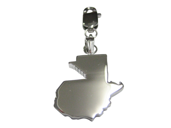 Guatemala Country Map Shape Pendant Zipper Pull Charm