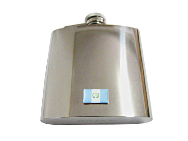 Guatemala Flag Pendant 6 Oz. Stainless Steel Flask