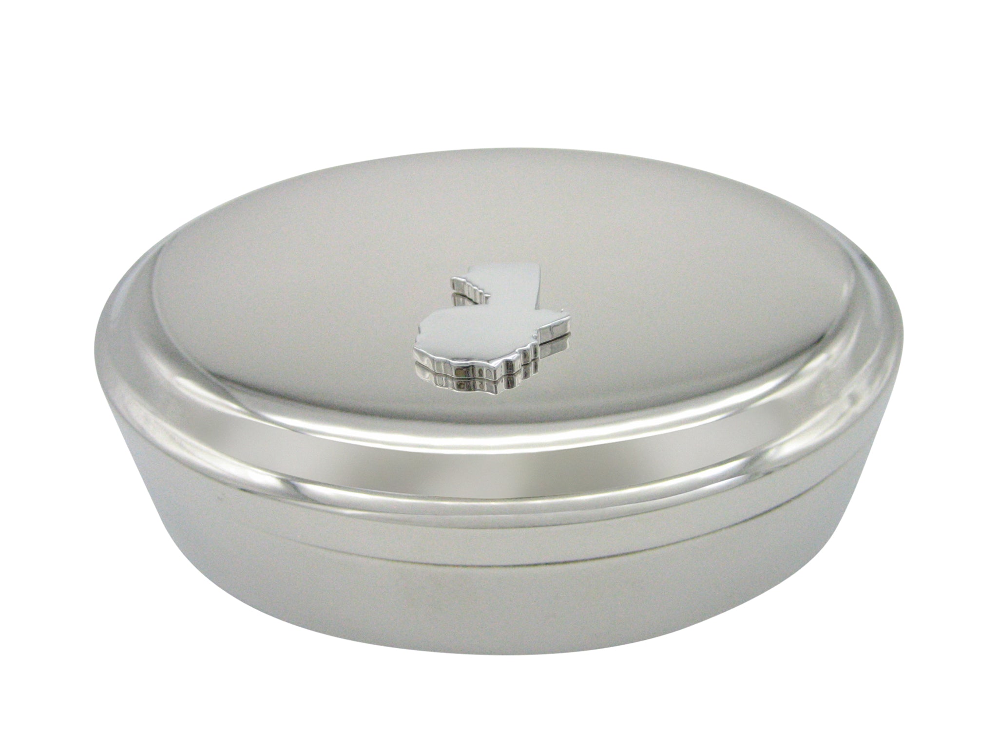 Guatemala Map Shape Pendant Oval Trinket Jewelry Box
