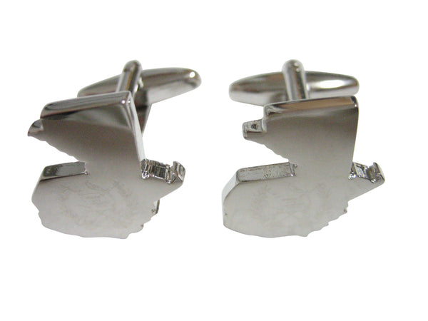 Guatemala Map Shape and Flag Design Cufflinks