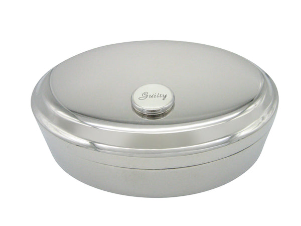 Guilty Law Pendant Oval Trinket Jewelry Box
