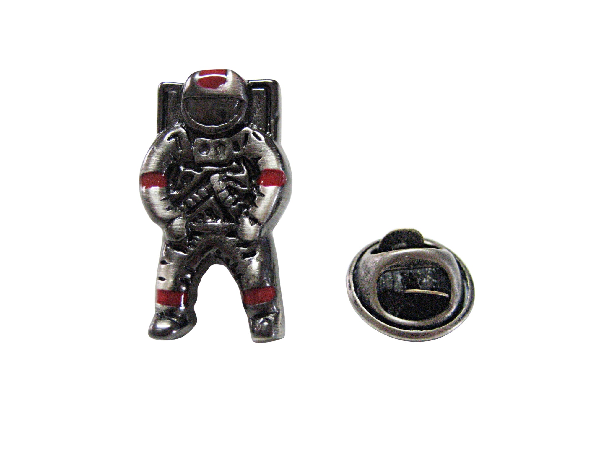 Gun Metal Toned Astronaut Lapel Pin