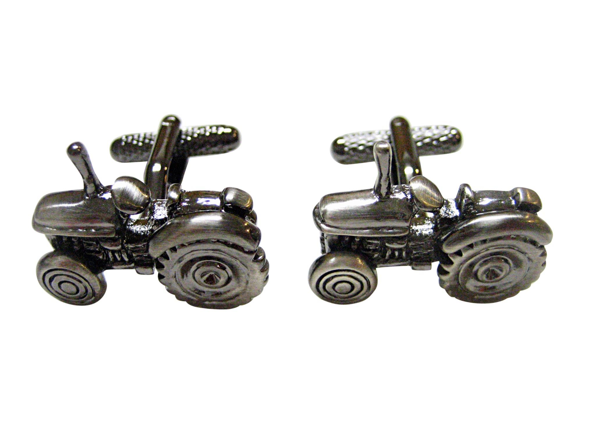 Gunmental Toned Farm Tractor Cufflinks