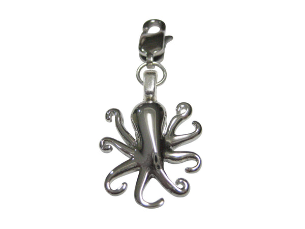 Gunmetal Toned Octopus Pendant Zipper Pull Charm