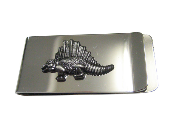 Gunmetal Toned Textured Dinosaur Money Clip