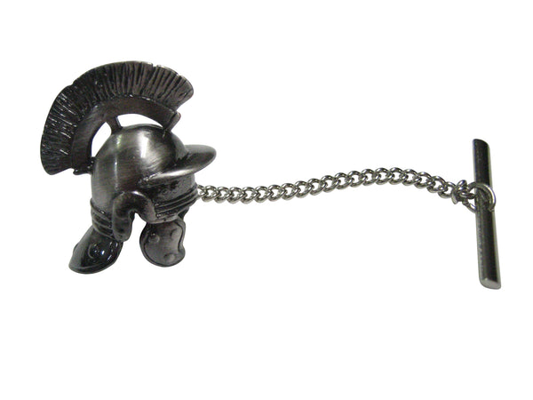 Gunmetal Plumed Roman War Helmet Tie Tack