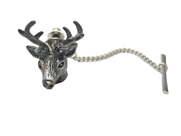 Gunmetal Toned Deer Head Tie Tack