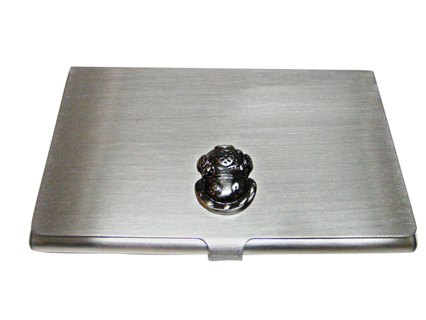 Gunmetal Toned Divers Helmet Business Card Holder