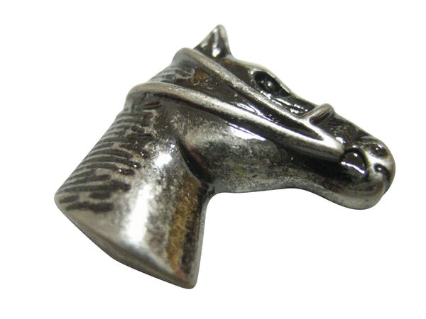 Gunmetal Toned Equestrian Horse Head Magnet
