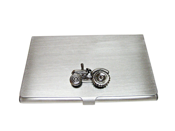 Gunmetal Toned Farm Tractor Business Card Holder