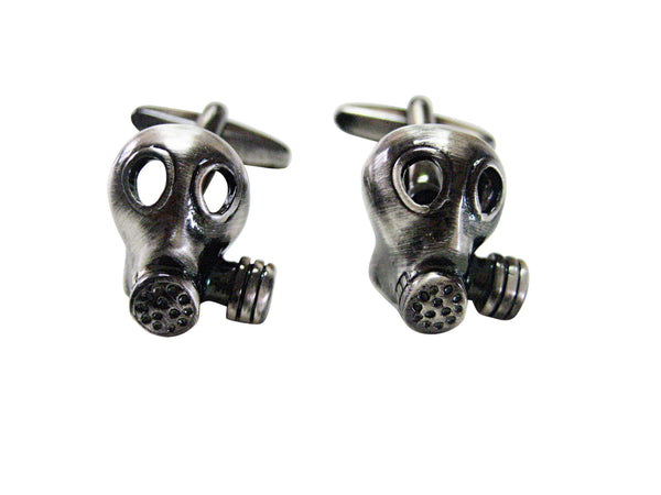 Gunmetal Toned Gas Mask Cufflinks