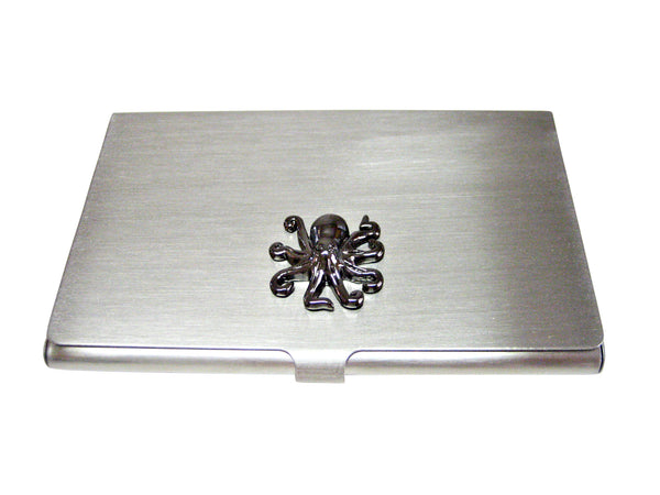 Gunmetal Toned Octopus Business Card Holder