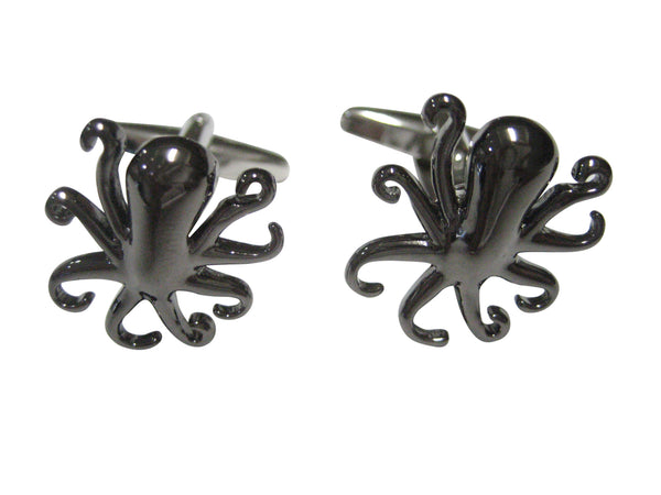 Gunmetal Toned Octopus Cufflinks