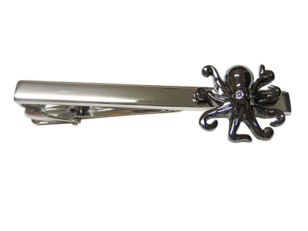 Gunmetal Toned Octopus Square Tie Clip