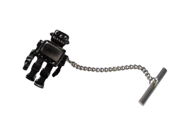 Gunmetal Toned Retro Robot Tie Tack
