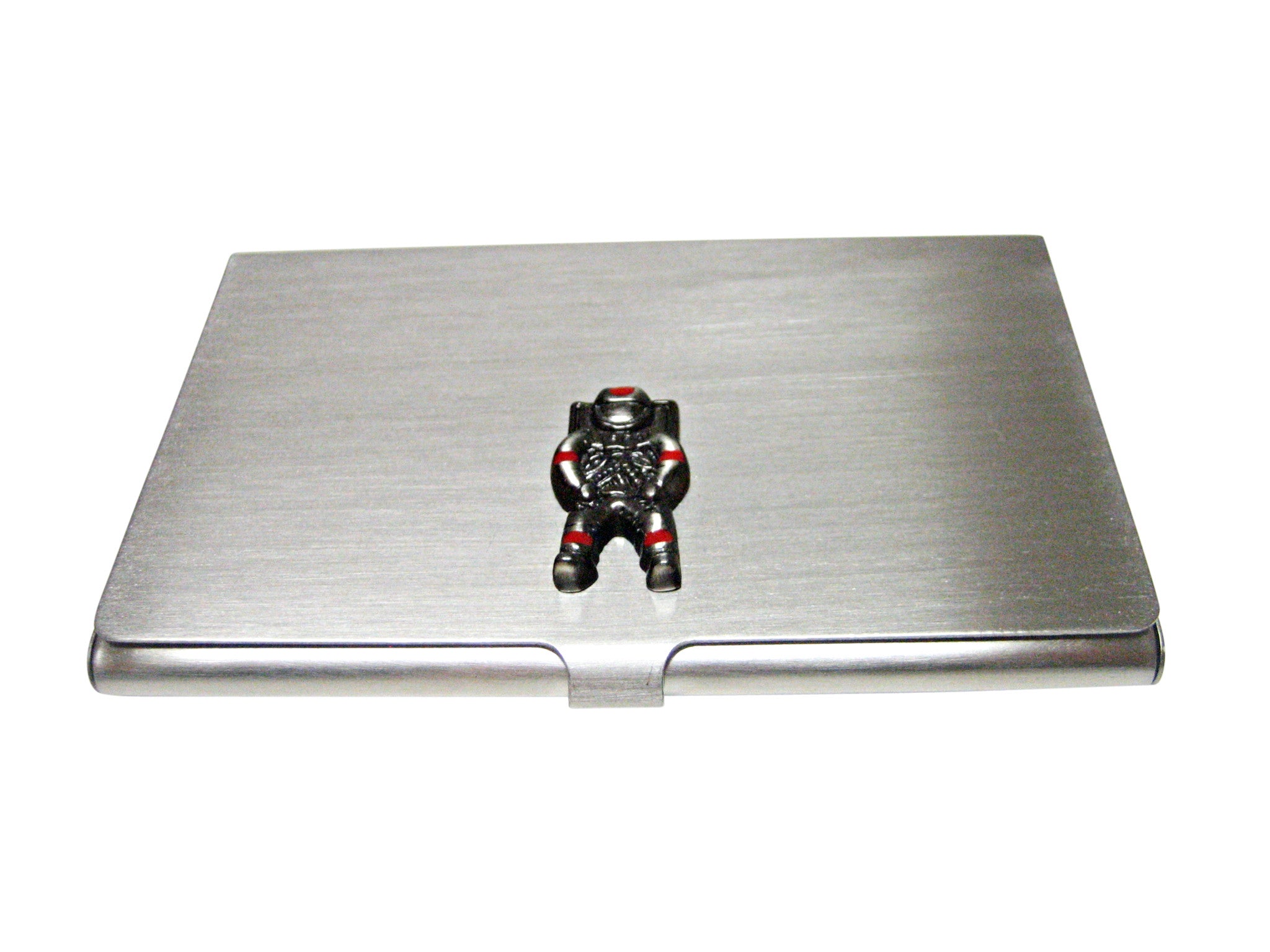Gunmetal Toned Space Astronaut Business Card Holder
