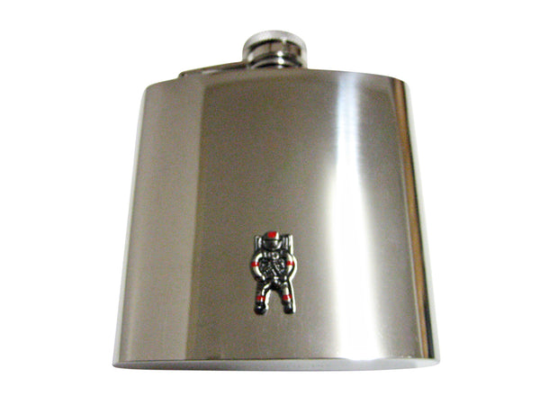 Gunmetal Toned Space Astronaut 6 Oz. Stainless Steel Flask