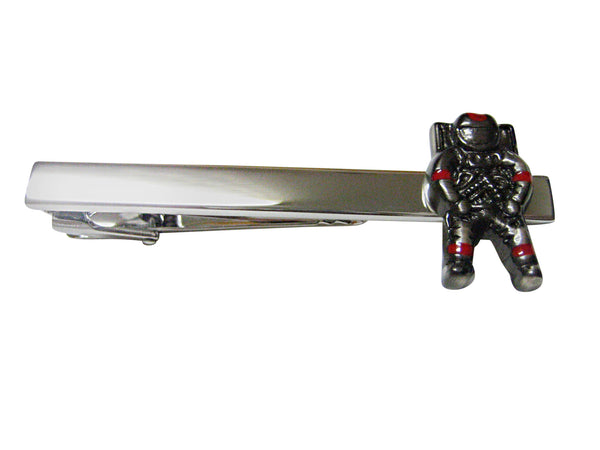 Gunmetal Toned Space Astornaut Square Tie Clips