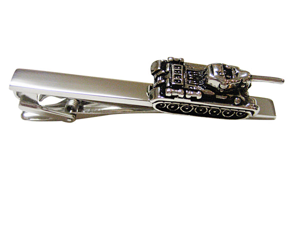 Gunmetal Toned Tank Square Tie Clips