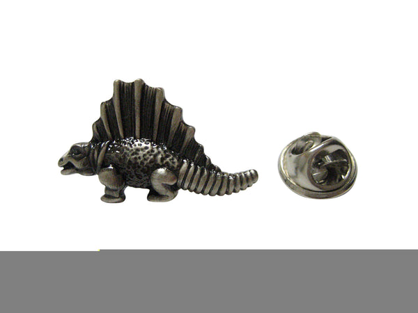 Gunmetal Toned Textured Dinosaur Lapel Pin