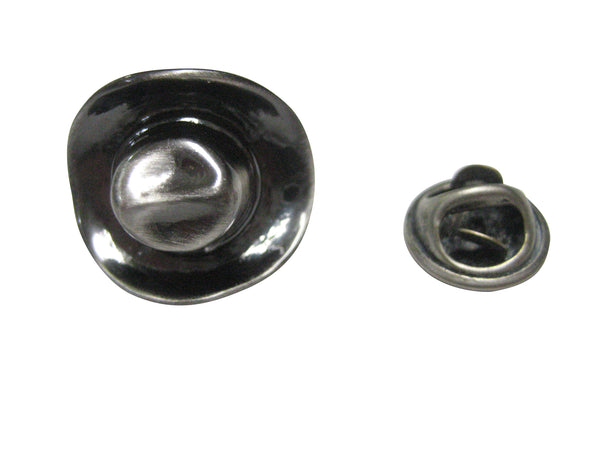 Gunmetal Toned Western Cowboy Hat Lapel Pin
