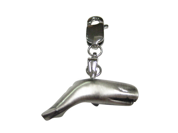Gunmetal Toned Whale Pendant Zipper Pull Charm