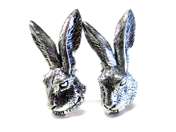 Hare Rabbit Head Cufflinks