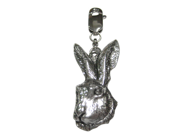 Hare Rabbit Head Pendant Zipper Pull Charm