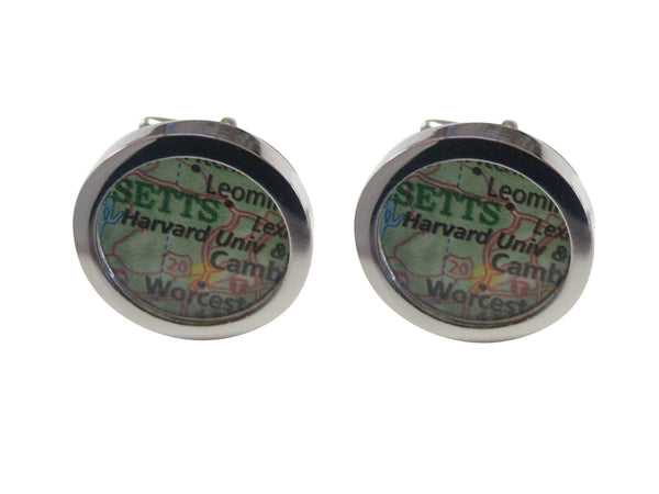 Harvard University Map Cufflinks