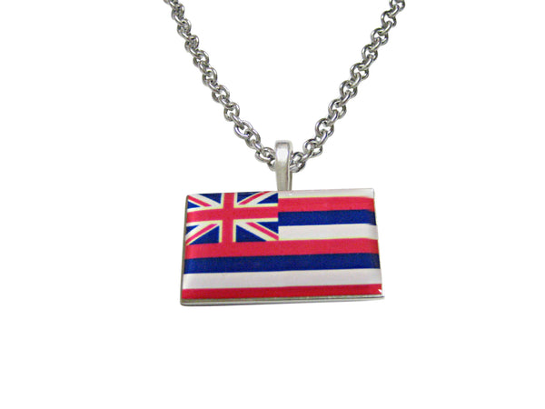 Hawaii State Flag Pendant Necklace