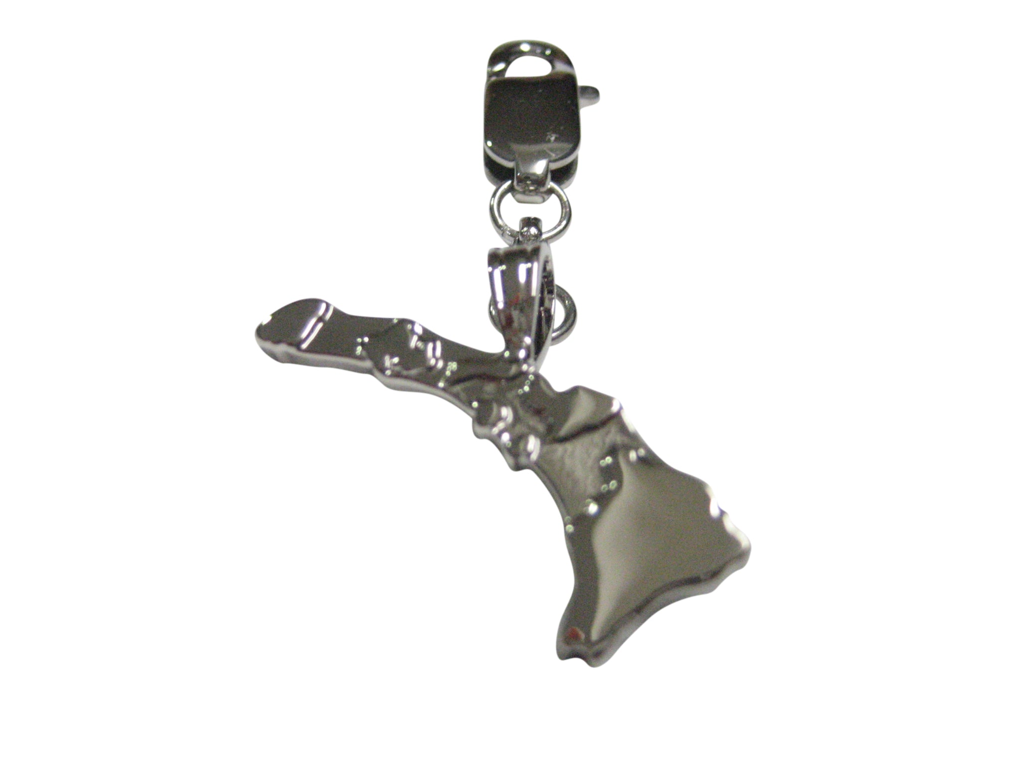 Hawaii State Map Shape Pendant Zipper Pull Charm