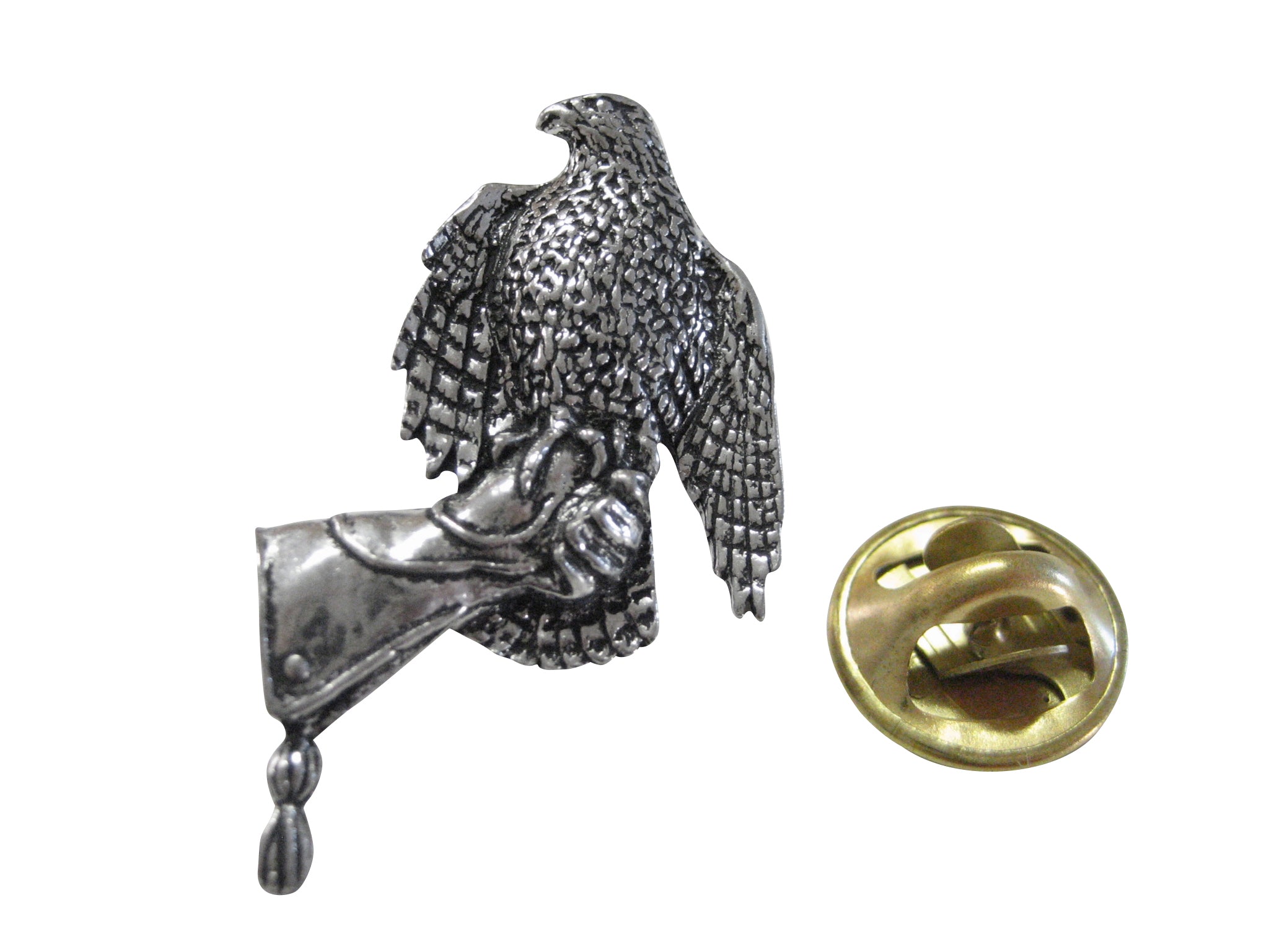 Hawk Bird and Glove Lapel Pin