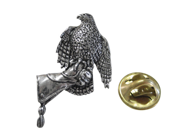 Hawk Bird and Glove Lapel Pin